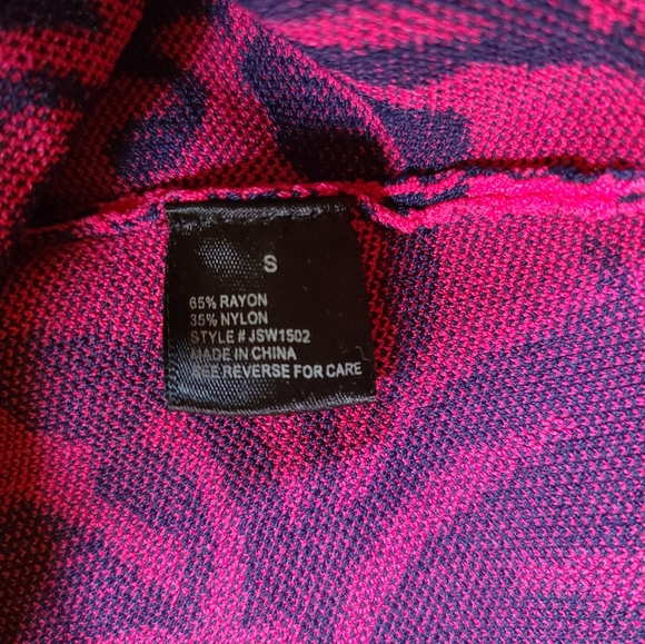 Jealous Tomato bodycon skirt/crop set. Sz small. Hot pink and navy - Picture 6 of 6